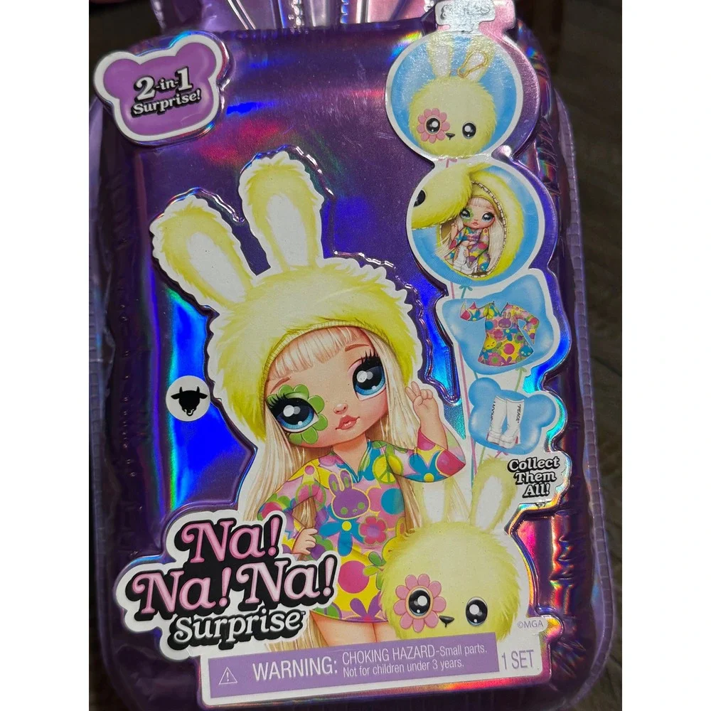 MGA Na! Na! Na! Surprise Series 4 Doll Kids OS Purple New Bunny Pom Purse 2-in-1